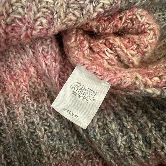 J. JILL Striped Chunky Knit Crew Neck Pullover Sweater Bohemian in Multi - Picture 7 of 10